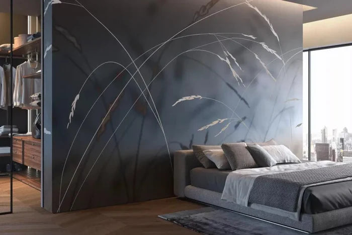 Soft Flower Branches Wallpaper: Boho Wall Mural, Removable Wallpaper