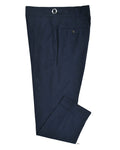 Sondrio: Linen Silk Houndstooth Blue