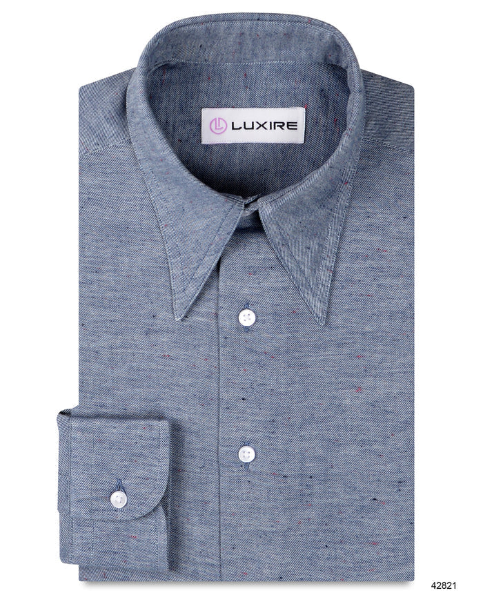 Speckled Dark Blue Twill