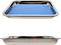 Stackable stainless steel dissecting pan Model 1035-16SDT with blue self-healing liner
