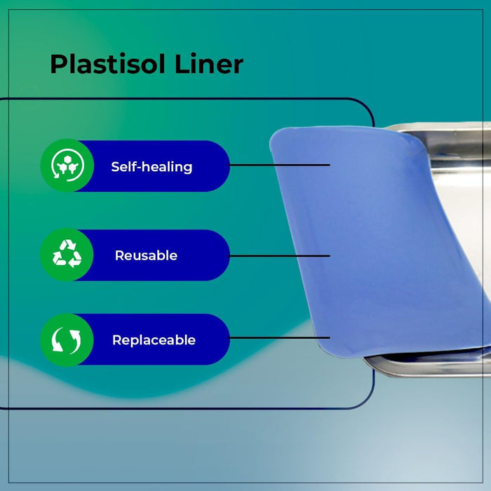 Stackable stainless dissecting pan, Model 1035-16SDT — self-healing liner anatomy lab tray