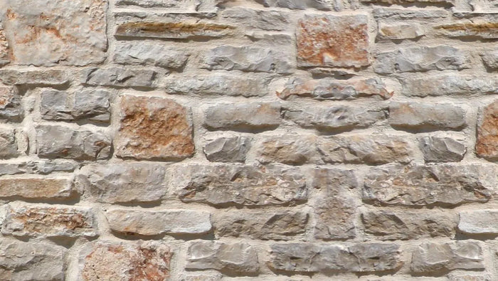 Stacked Stone Wallpaper, Beige Gray Rock Wall Mural, Peel and Stick
