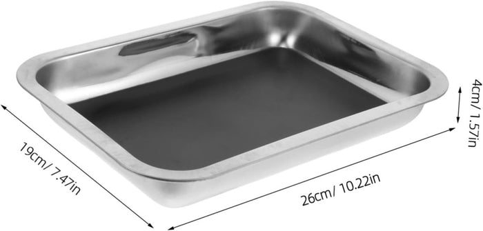 1035-14DP dissecting pan depth detail, seamless stainless construction for specimen work