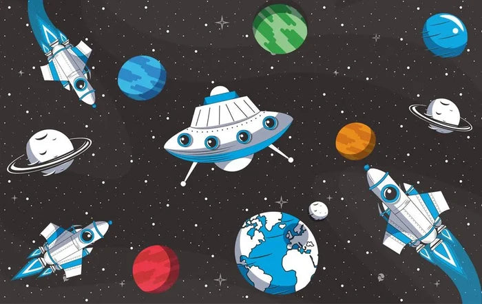 Stars and Planets Wallpaper: Outer Space Mural