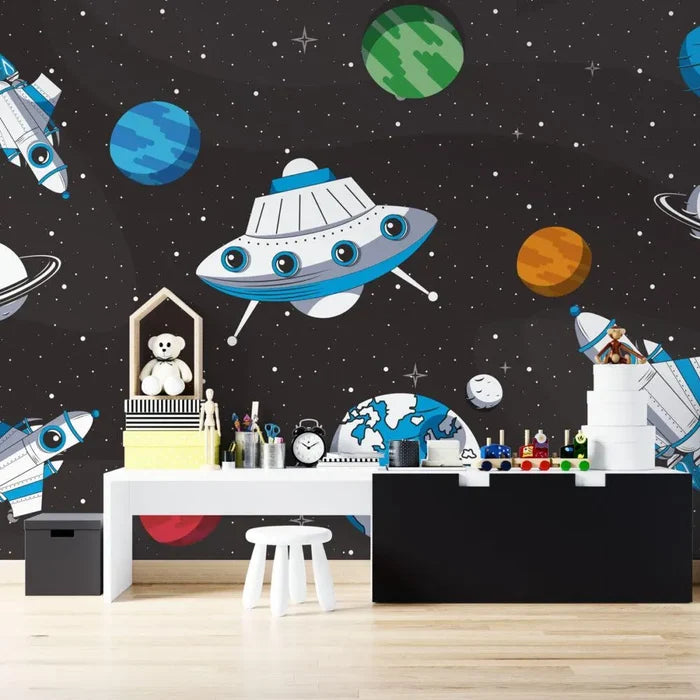 Stars and Planets Wallpaper: Outer Space Mural