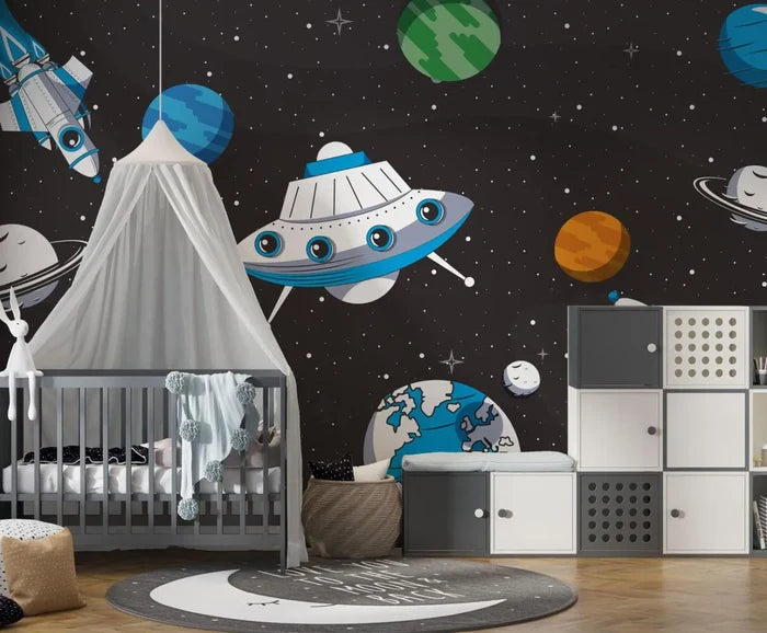 Stars and Planets Wallpaper: Outer Space Mural