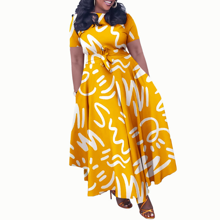 Yellow Background White / 2XL