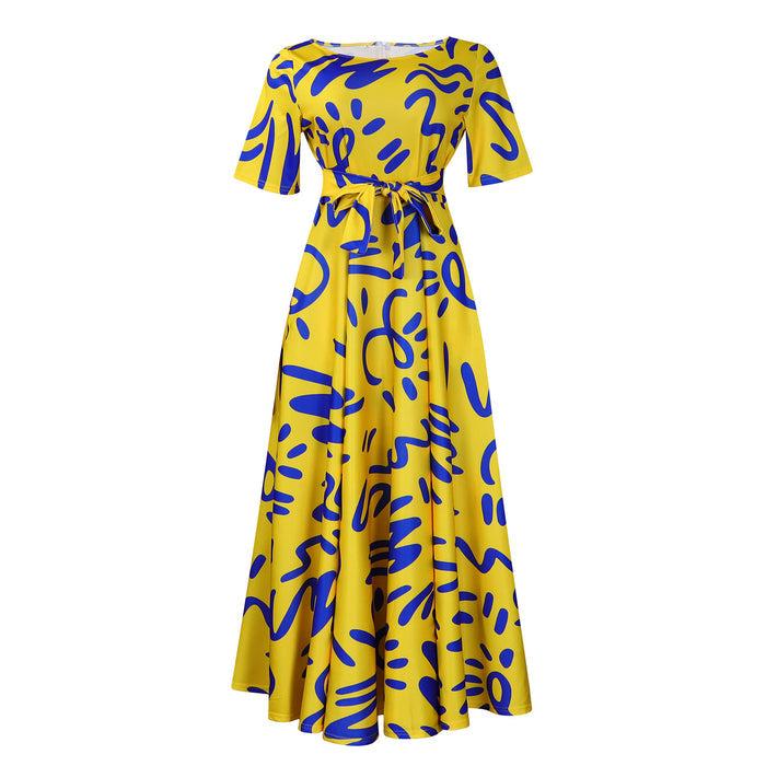 Yellow Background And Blue / 2XL