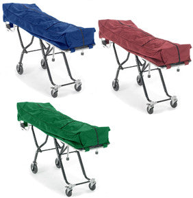 TITAN standard mortuary cot pouch color options, heavy-duty nylon funeral cot covers with dual zippers