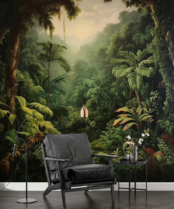 Tropical Rainforest Wallpaper: Chinoiserie Removable Mural