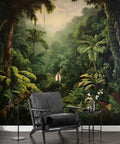 Tropical Rainforest Wallpaper: Chinoiserie Removable Mural