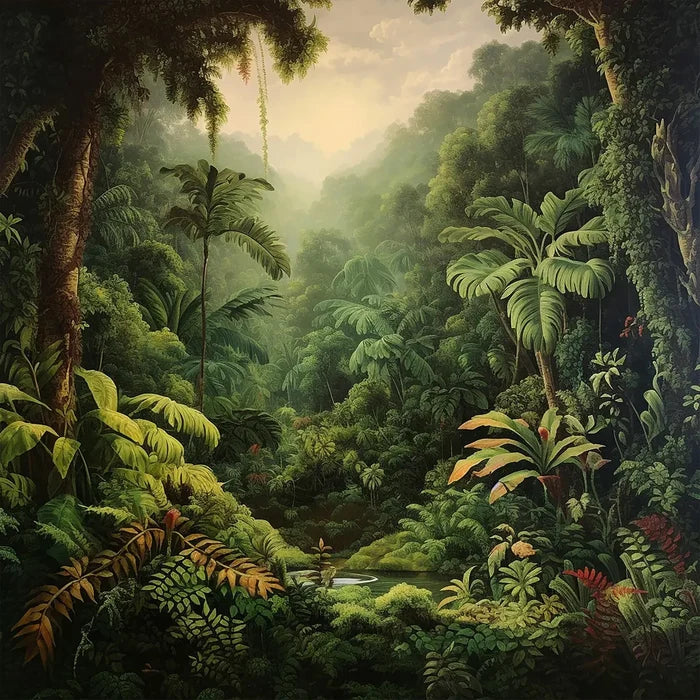 Tropical Rainforest Wallpaper: Chinoiserie Removable Mural