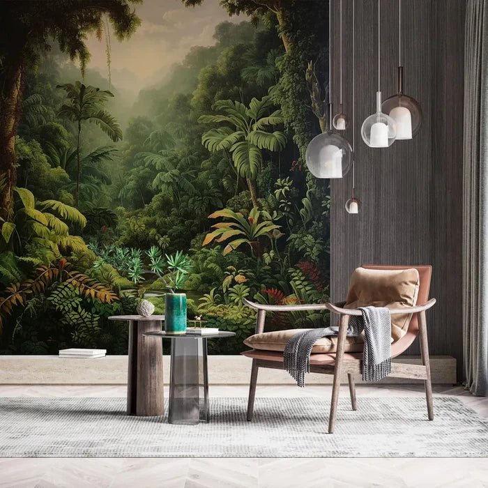 Tropical Rainforest Wallpaper: Chinoiserie Removable Mural