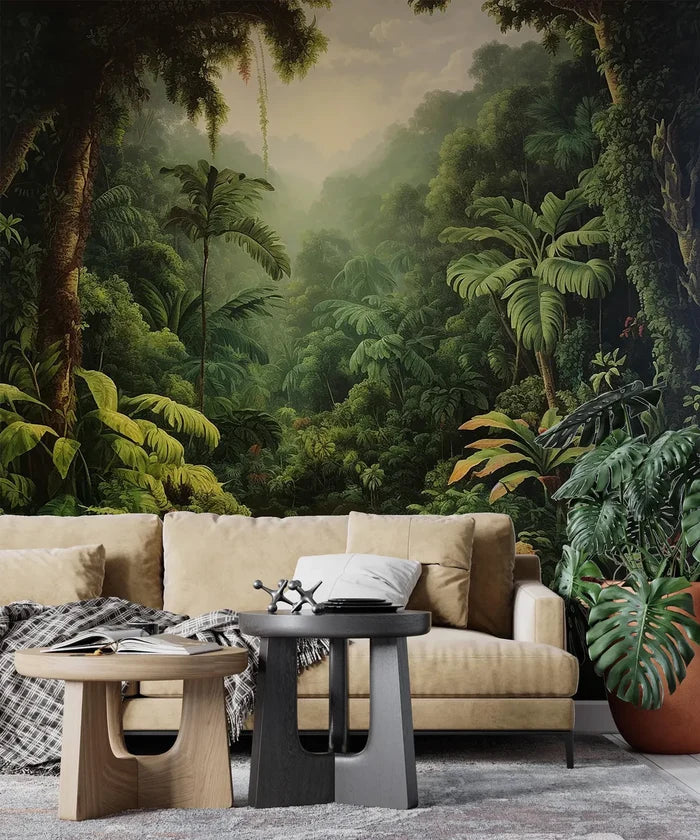 Tropical Rainforest Wallpaper: Chinoiserie Removable Mural