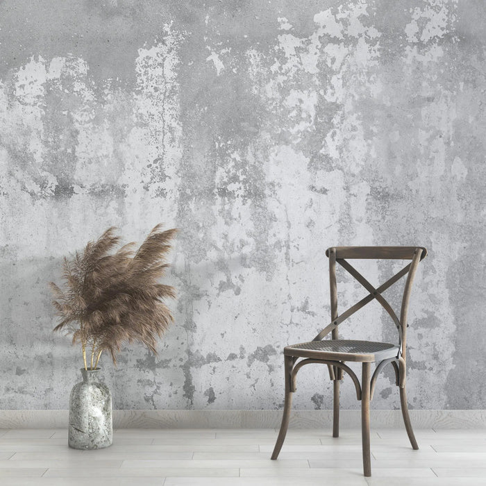 Tumbled Concrete Look Wallpaper: Gray Room Decor Mural