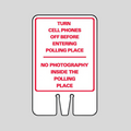 TURN CELL PHONES OFF BEFORE ENTERING ETC. Cone Topper Sign (SG-218I1)