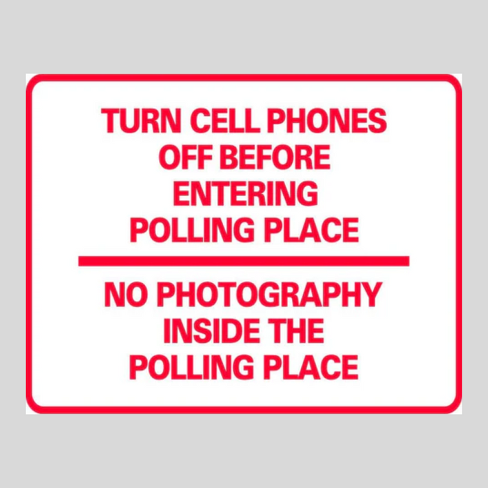 TURN CELL PHONES OFF BEFORE ENTERING ETC. DOUBLE-SIDED H-Stake Sign (SG-218D2)