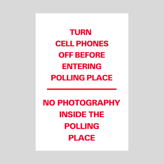 TURN CELL PHONES OFF BEFORE ENTERING ETC. DOUBLE-SIDED Metal A-Frame Sign (SG-218A2)
