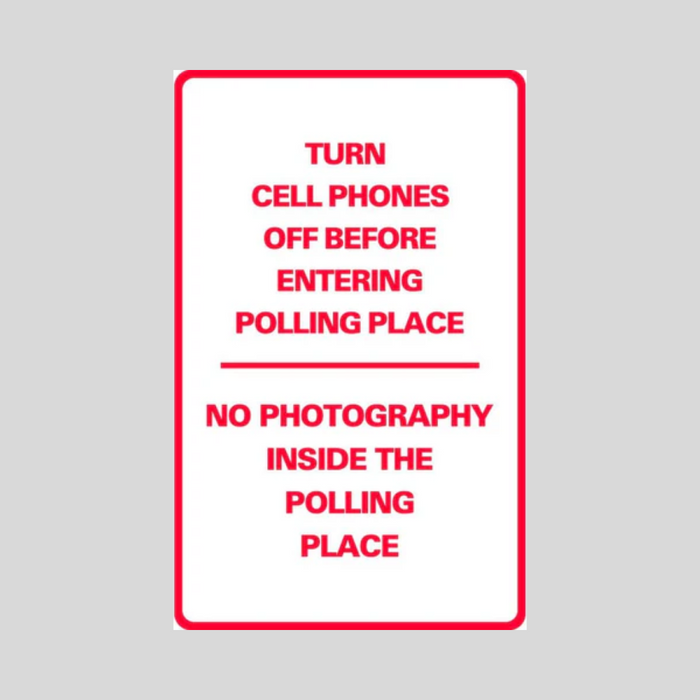 TURN CELL PHONES OFF BEFORE ENTERING ETC. Medium Wall Sign (SG-218H2)
