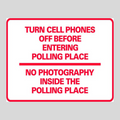 TURN CELL PHONES OFF BEFORE ENTERING ETC. Small A-Frame Sign (SG-218D)