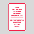 TURN CELL PHONES OFF BEFORE ENTERING ETC. Weightable Sign (SG-218H)