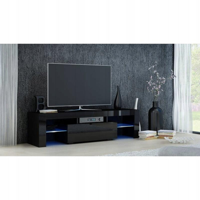 TV STAND DACO & DACO 2 WHITE OR BLACK GLOSS FRONTS 140CM & 160CM LED LIGHT OPTIONALDIMENSIONS 140CM Depth: 40 cm Width: 140cm Height: 45 cm DIMENSIONS 160CM Depth: 40 cm Width: 160cm Height: 45 cm DACO The simple design guarantees easy assembly and reliab
