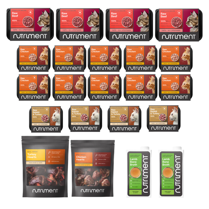 Ultimate Cat Dad Box: a purrfect gift with assorted raw cat food tubs and treats from Nutriment.