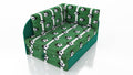 UNIVERSAL CORNER SOFA BED KUBUS CUBE GREEN FOOTBALL Children roomTHIS MODEL IS UNIVERSAL WHICH MEANS YOU CAN CHOOSE CORNER SIDE DURING ASSEMBLYCHILDREN CORNER SOFA BEDSOFKA NAROZNIK TAPCZANIK DZIECIECY - depth 77 cm- width 106 cm- height with bacon 50 cm-