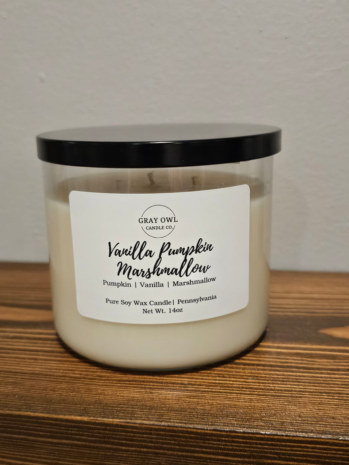 Vanilla Pumpkin Marshmallow Large Soy Candle | 3 Wick