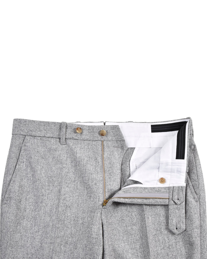 VBC 100% Wool: Ash Grey Flannel Dress Pant