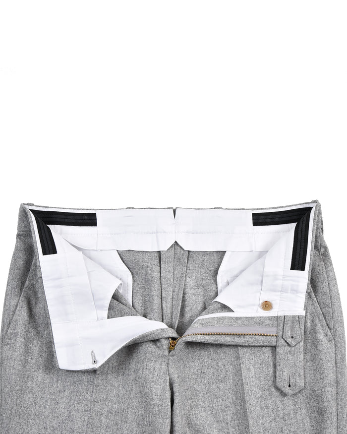 VBC 100% Wool: Ash Grey Flannel Dress Pant