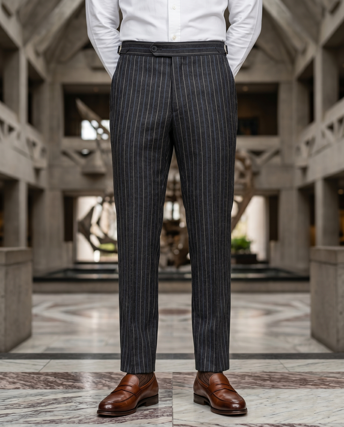 VBC Blue Yellow Alternate Stripes on Brown Pants
