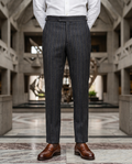 VBC Blue Yellow Alternate Stripes on Brown Pants