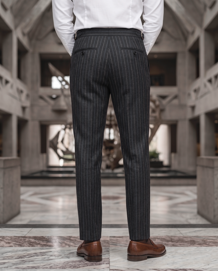 VBC Blue Yellow Alternate Stripes on Brown Pants