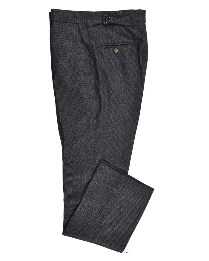 VBC Super 120's Flannel Mid Grey Mini Houndstooth checks