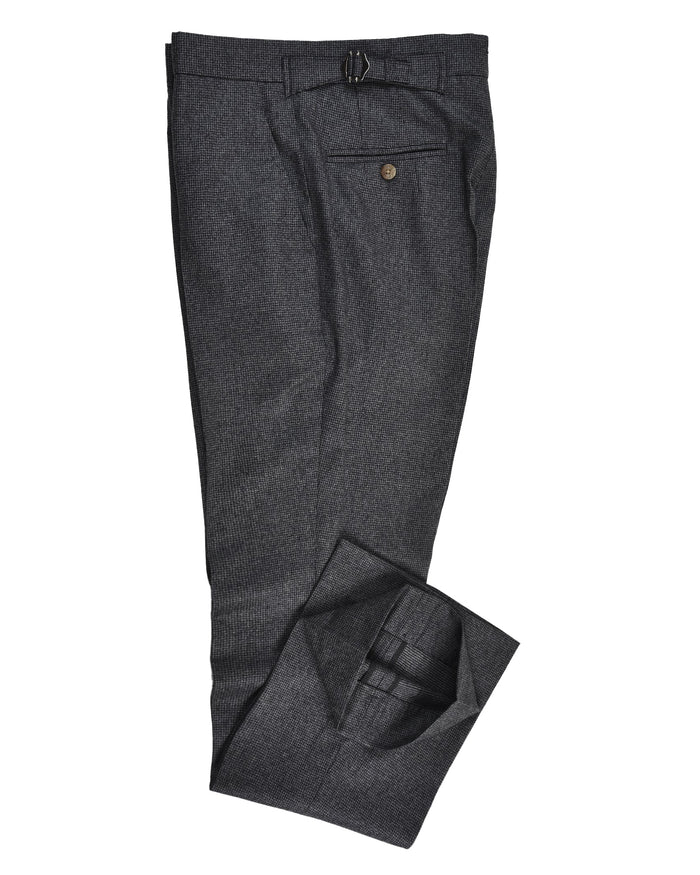 VBC Super 120's Flannel Mid Grey Mini Houndstooth checks