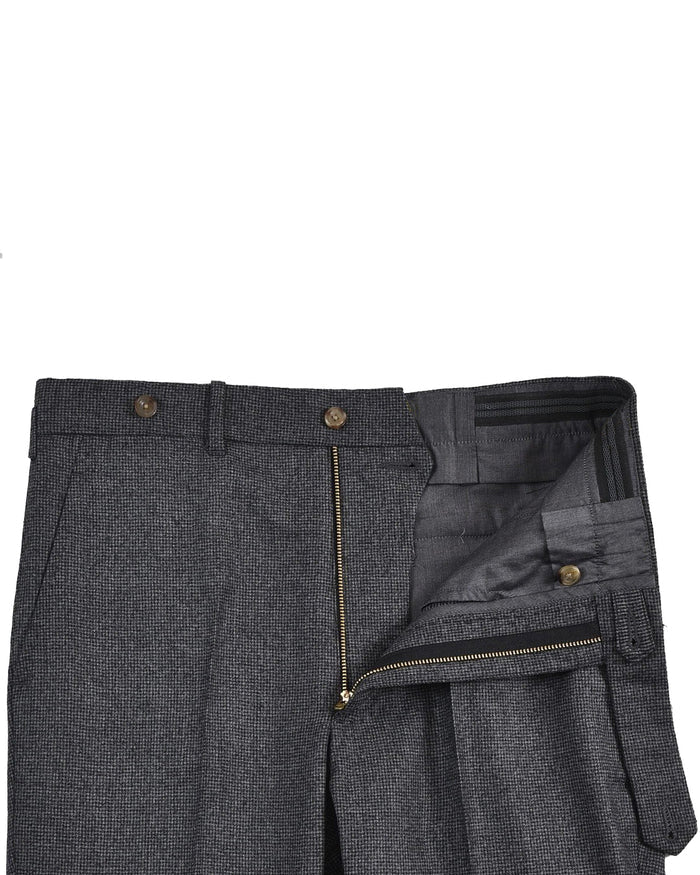 VBC Super 120's Flannel Mid Grey Mini Houndstooth checks