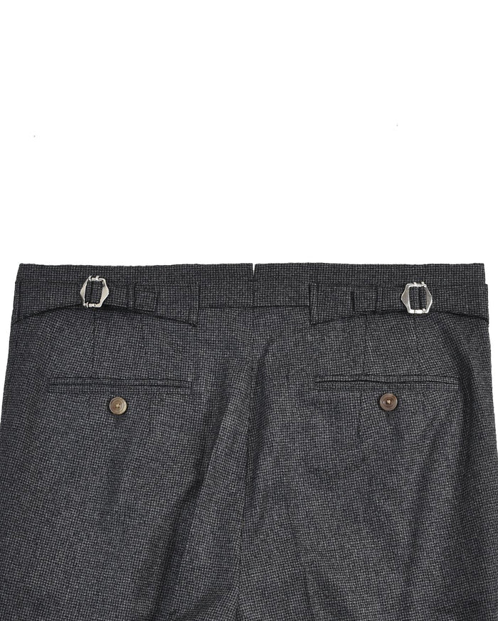 VBC Super 120's Flannel Mid Grey Mini Houndstooth checks