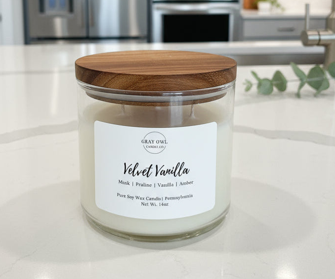 Velvet Vanilla  Large Soy Candle | 3 Wick
