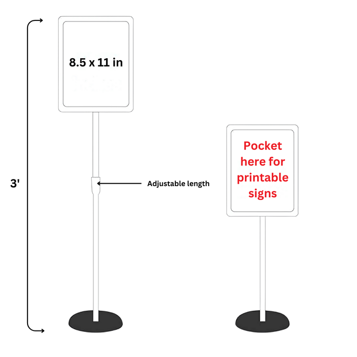 VINYL POCKET Tabletop Sign (SG-560)