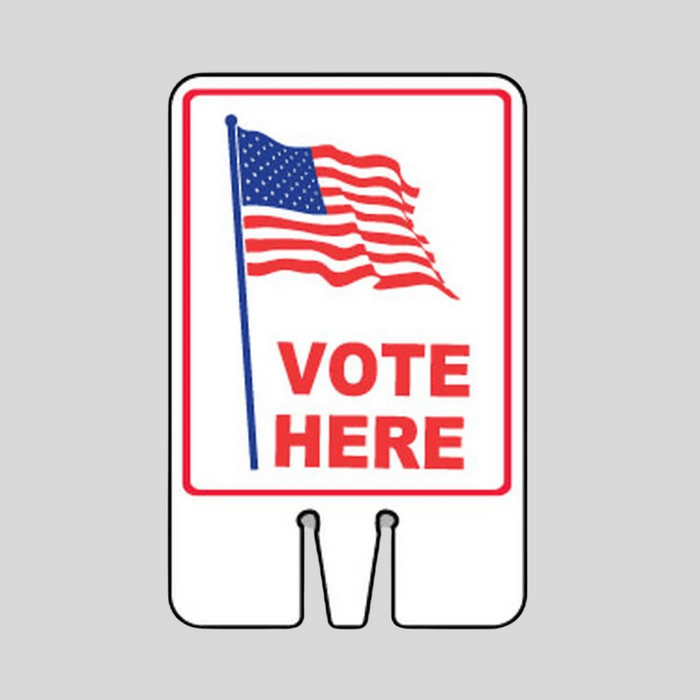 VOTE HERE DOUBLE-SIDED Cone Topper Sign (SG-201I2)