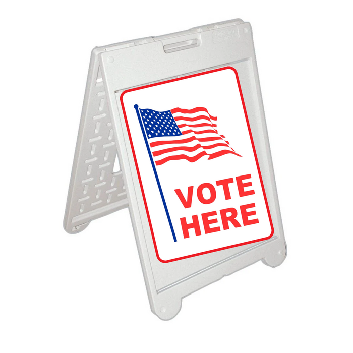VOTE HERE Medium A-Frame Sign (SG-201C)