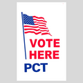VOTE HERE PCT DOUBLE-SIDED Metal A-Frame Sign (SG-202A2)