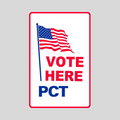 VOTE HERE PCT Medium Wall Sign (SG-202H2)