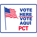 VOTE HERE VOTE AQUI PCT Corrugated A-Frame Sign -  Multi (SG-204G)
