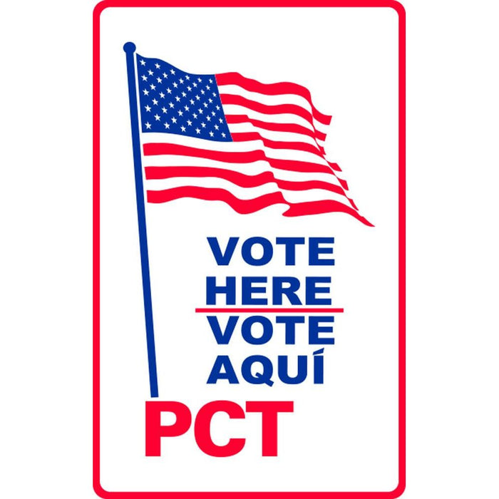 VOTE HERE VOTE AQUI PCT Corrugated A-Frame Sign (SG-204F)