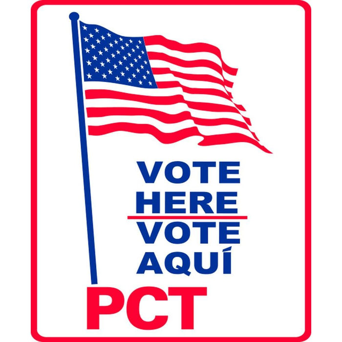 VOTE HERE VOTE AQUI PCT Medium A-Frame Sign (SG-204C)