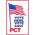 VOTE HERE VOTE AQUI PCT Weightable Base Sign (SG-204H)