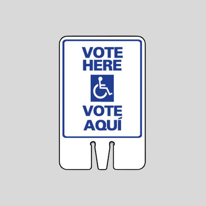 VOTE HERE/VOTE AQUI Cone Topper Sign (SG-109I1)