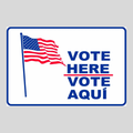 VOTE HERE/VOTE AQUI Corrugated A-Frame Sign - Multi (SG-203G)